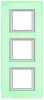 RAMKA PROSROKĄTNA PIONOWA 3X2 MODUŁY KRISTALL GLASS AXOLUTE - HA4802/3VKA - LEGRAND