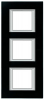 RAMKA PROSROKĄTNA PIONOWA 3X2 MODUŁY BLACK GLASS AXOLUTE - HA4802/3VNN - LEGRAND
