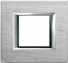 RAMKA PROSTOKĄTNA POZIOMA 2 MODUŁY BRUSHED CHROME AXOLUTE - HA4802CR - LEGRAND
