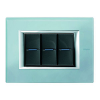 RAMKA PROTOKĄTNA 3 MODUŁY BLUE GLASS AXOLUTE - HA4803VZS - LEGRAND