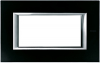 RAMKA PROTOKĄTNA 4 MODUŁY BLACK GLASS AXOLUTE - HA4804VNN - LEGRAND