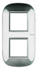 RAMKA OWALNA 2X2 MODUŁY SHINY STEEL AXOLUTE - HB4802/2ACL - LEGRAND
