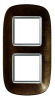 RAMKA OWALNA 2X2 MODUŁY COFFEE LEATHER AXOLUTE - HB4802/2SLS - LEGRAND