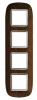 RAMKA OWALNA 4X2 MODUŁU WALNUT AXOLUTE  - hb4802/4lnc - LEGRAND