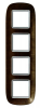 RAMKA OWALNA 4X2 MODUŁY COFFEE LEATHER AXOLUTE - HB4802/4SLS - LEGRAND