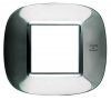 RAMKA OWALNA 2 MODUŁY SHINY ALESSI STEEL AXOLUTE - HB4802AXL - LEGRAND
