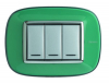 RAMKA OWALNA 3 MODUŁY LIQUID GREEN AXOLUTE - HB4803DV - LEGRAND