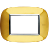 RAMKA OWALNA 3 MODUŁY SHINY GOLD AXOLUTE - HB4803OR - LEGRAND