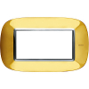 RAMKA OWALNA 4 MODUŁY SHINY GOLD AXOLUTE - HB4804OR - LEGRAND