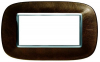 RAMKA OWALNA 4 MODUŁY COFFEE LEATHER AXOLUTE - HB4804SLS - LEGRAND