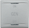 KLAWISZ ''ON-OFF-GEN'' 2 MODUŁY ALUMINIUM AXOLUTE MYHOME  - HC4911/2AF - LEGRAND