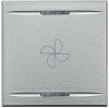 KLAWISZ ''WENTYLATOR'' 2 MODUŁY ALUMINIUM AXOLUTE MYHOME  - HC4911/2BC - LEGRAND