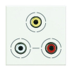 GNIAZDO WIDEO 3XRCA 2 MODUŁY BIAŁY AXOLUTE - HD4283 - LEGRAND