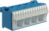 BLOK SAMOZACISKÓW NEUTRALNY NIEBIESKI 4X16 + 14X4 MM UNIVERS NHC 2 SZEROKOŚĆ 75MM UNIVERS NHC QUICK CONNECT - KN18N - HAGER - BERKER