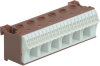 BLOK SAMOZACISKÓW FAZOWY BRĄZOWY 6X16 + 20X4 MM UNIVERS NHC 2 SZEROKOŚĆ 105MM UNIVERS NHC QUICK CONNECT - KN26P - HAGER - BERKER