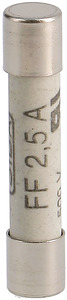 WKŁADKA BEZPIECZNIKOWA SZKLANA 2.5A 6.3X32MM CHARAKTERYSTYKA GF ULTRASZYBKA - L6332FF02-500 - HAGER - BERKER