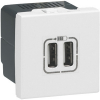 GNIAZDO ZASILAJĄCE 2 X USB 1500 MA - BIAŁY MOSAIC  - 077594 - LEGRAND