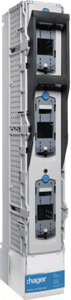 ROZŁĄCZNIK LISTWOWY ROZSTAW 185MM Z V-KLEMĄ DO 300 MM2 3-POLOWY 250A NH1 - LVSR1VPVK4 - HAGER - BERKER