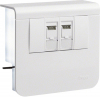 NOŚNIK URZĄDZEŃ 20X55 + 2X GNIAZDO RJ45 KAT.6 BIAŁY SL - SL200559079010 - HAGER - BERKER