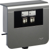 NOŚNIK URZĄDZEŃ 20X55 + 2X GNIAZDO RJ45 KAT.6 ALU SL - SL20055907D1 - HAGER - BERKER