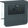NOŚNIK URZĄDZEŃ 20X55 + GNIAZDO RTV CZARNY SL - SL200559089011 - HAGER - BERKER