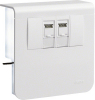 NOŚNIK URZĄDZEŃ 20X80 + 2X GNIAZDO RJ45 KAT.6 BIAŁY SL - SL200809079010 - HAGER - BERKER