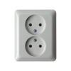 GNIAZDO PODWÓJNE BEZ UZIEMIENIA KOMPLET BIAŁY MODUL 2 *PRODUKT WYCOFANY Z OFERTY*  - 61675409 - HAGER - BERKER