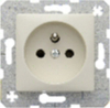 GNIAZDO Z UZIEMIENIEM I ELEMENTEM CENTRALNYM 50 X 50 MM KREMOWY MODUL 2 *PRODUKT WYCOFANY Z OFERTY*  - 67657601 - HAGER - BERKER